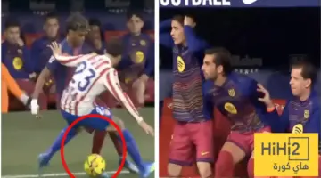 صور: رد فعل دكة بدلاء برشلونة عقب مراوغة لامين يامال أمام أتلتيكو